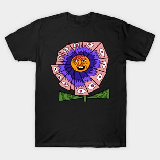 flower eyes mustache man T-Shirt